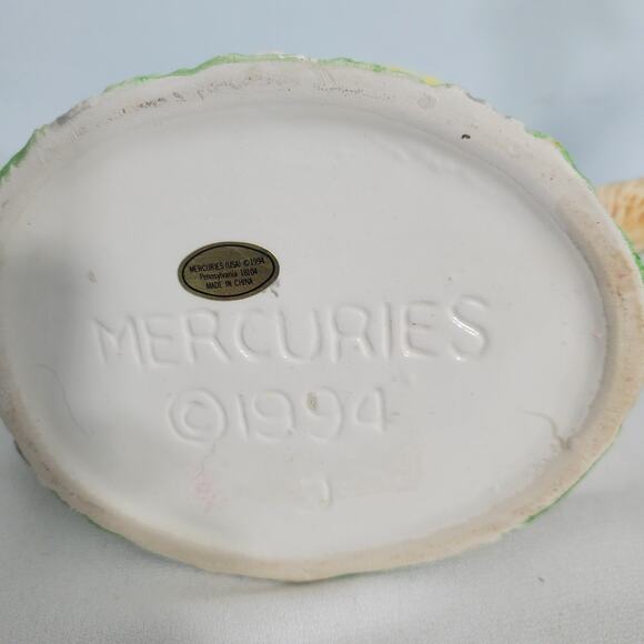 Vintage Mercuries Ceramic Bunny Garden Children Teapot 8.2"x6.3"x4.2"  3426-1B9 - Picture 7 of 7